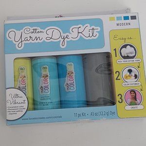 Tulip Color Lab Cotton Yarn Dye Kit Cool 11 Pc Kit New In Box